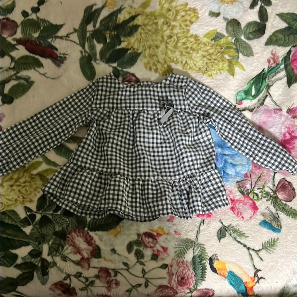 Black and White Gingham Baby Dress